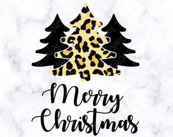 Weihnachtsbaum png SVG, Frohe Weihnachten svg, Weihnachten svg, Baum svg, Weihnachtsbaum Clipart, Gepard print svg, Urlaub svg, Xmas Tree svg