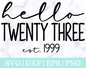 23rd Birthday Svg | Etsy