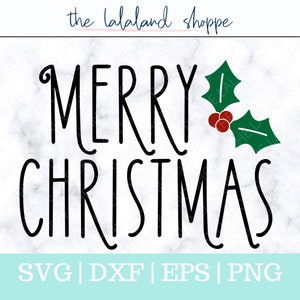 Merry Christmas SVG, Christmas svg, Christmas ornament svg, Holiday svg, Xmas svg, Holly svg, Tree Ornament