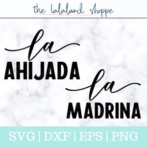 La Madrina and La Ahijada SVG, The Godmother, Baptism Svg, Christening svg, La Madrina duo set, gift set svg, Cricut cut file