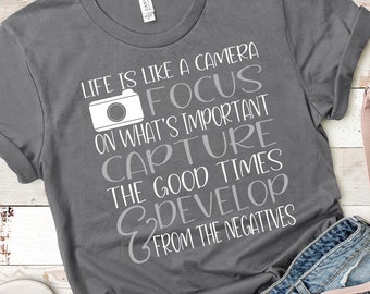 Life is like a Camera SVG - Camera Svg - Photography Svg - Photography saying svg - Photographer Svg - Photography Design- Cricut cut files