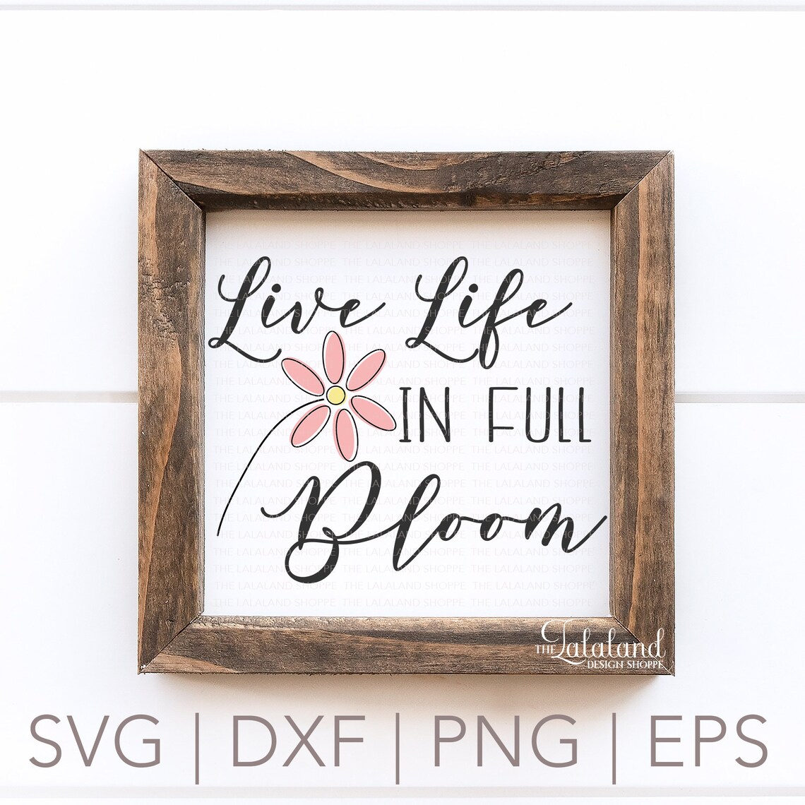 Live Life in Full Bloom SVG Spring Saying Svg Spring Time | Etsy