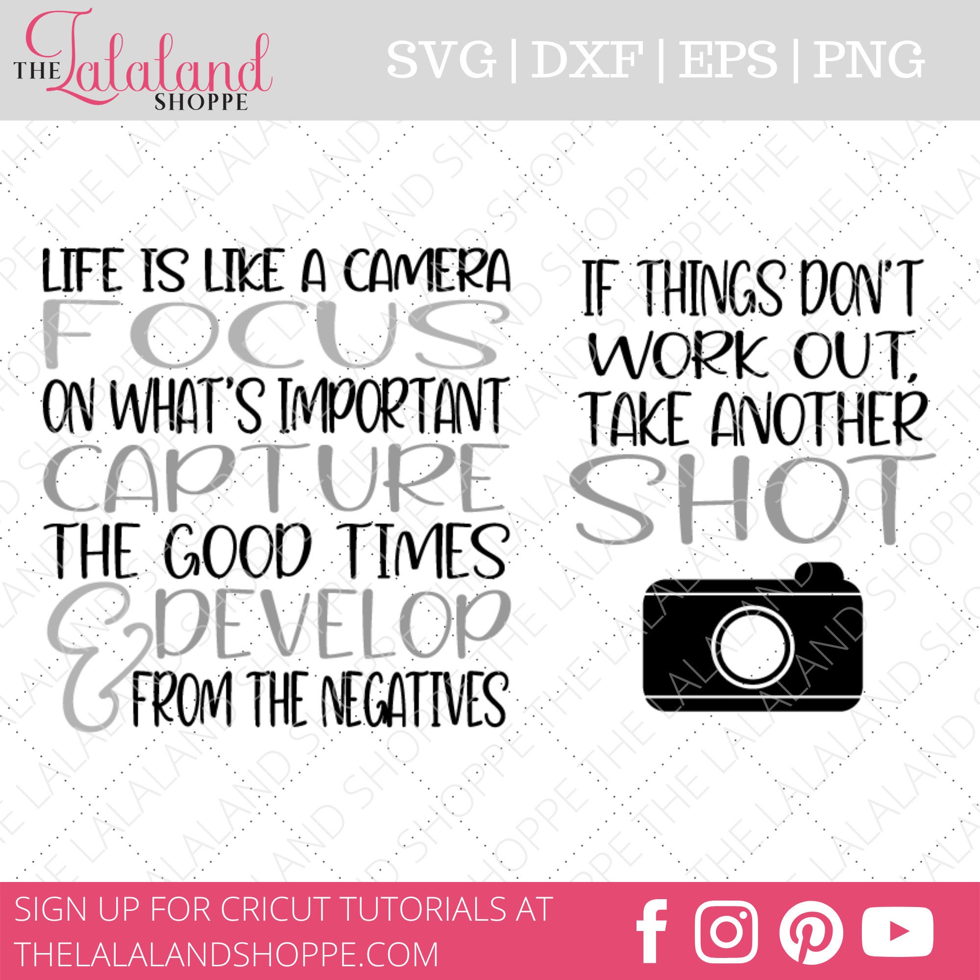 Life is Like a Camera SVG Photography Design Focus Etsy