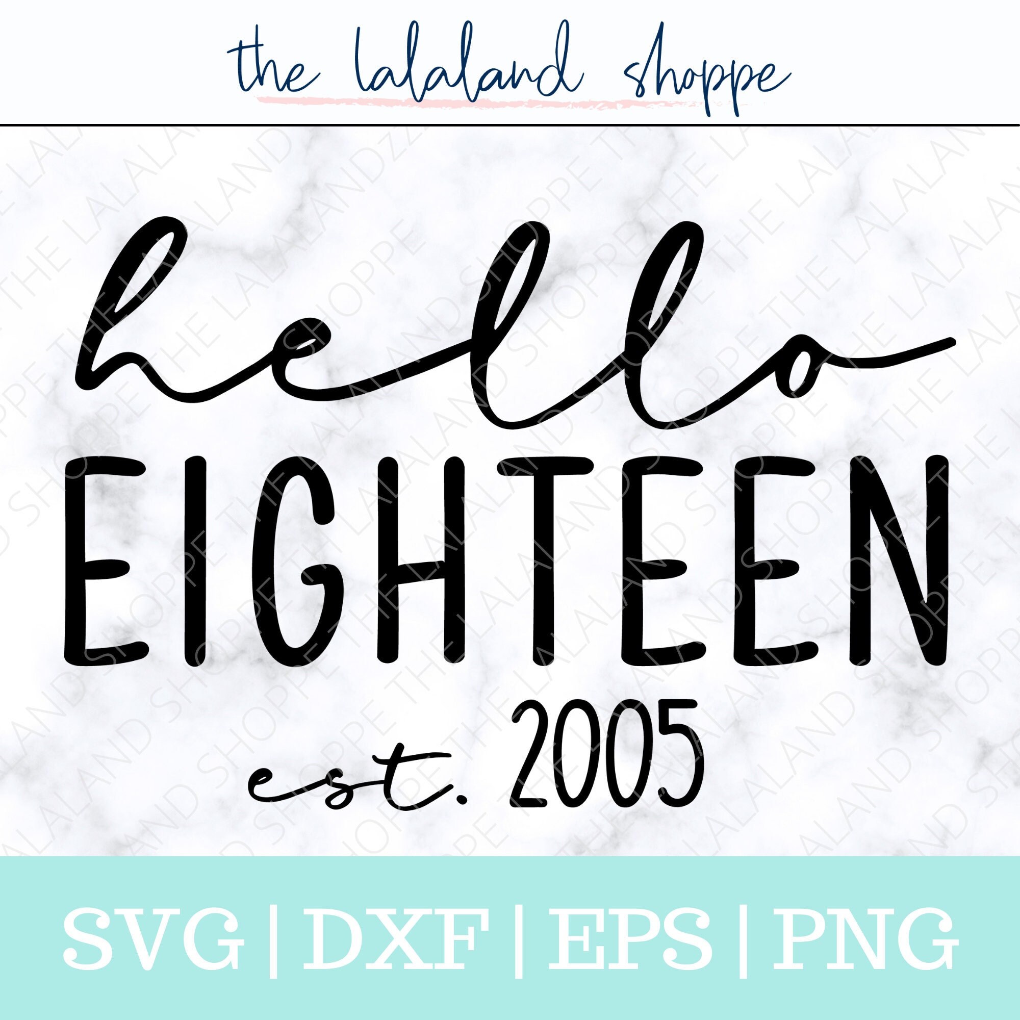 Hello Eighteen SVG, Hello 18 Svg, Established 2005 Svg, Est 2005 Svg ...