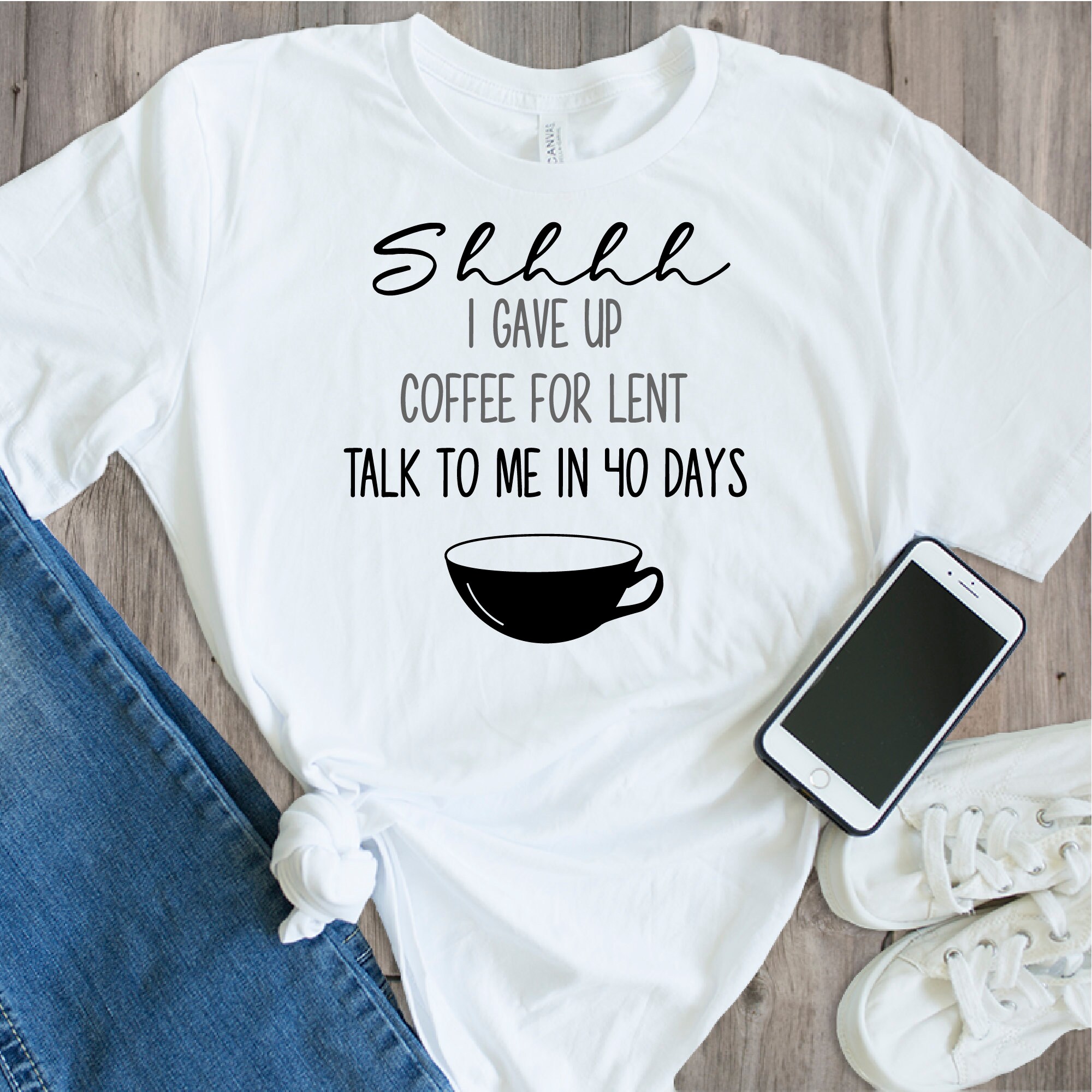 Lent Svg I Gave up Coffee Svg Talk to Me in 40 Days T Etsy