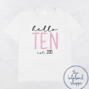 10th Birthday Svg Hello Ten SVG Established 2015 Svg Tenth Birthday Svg ...