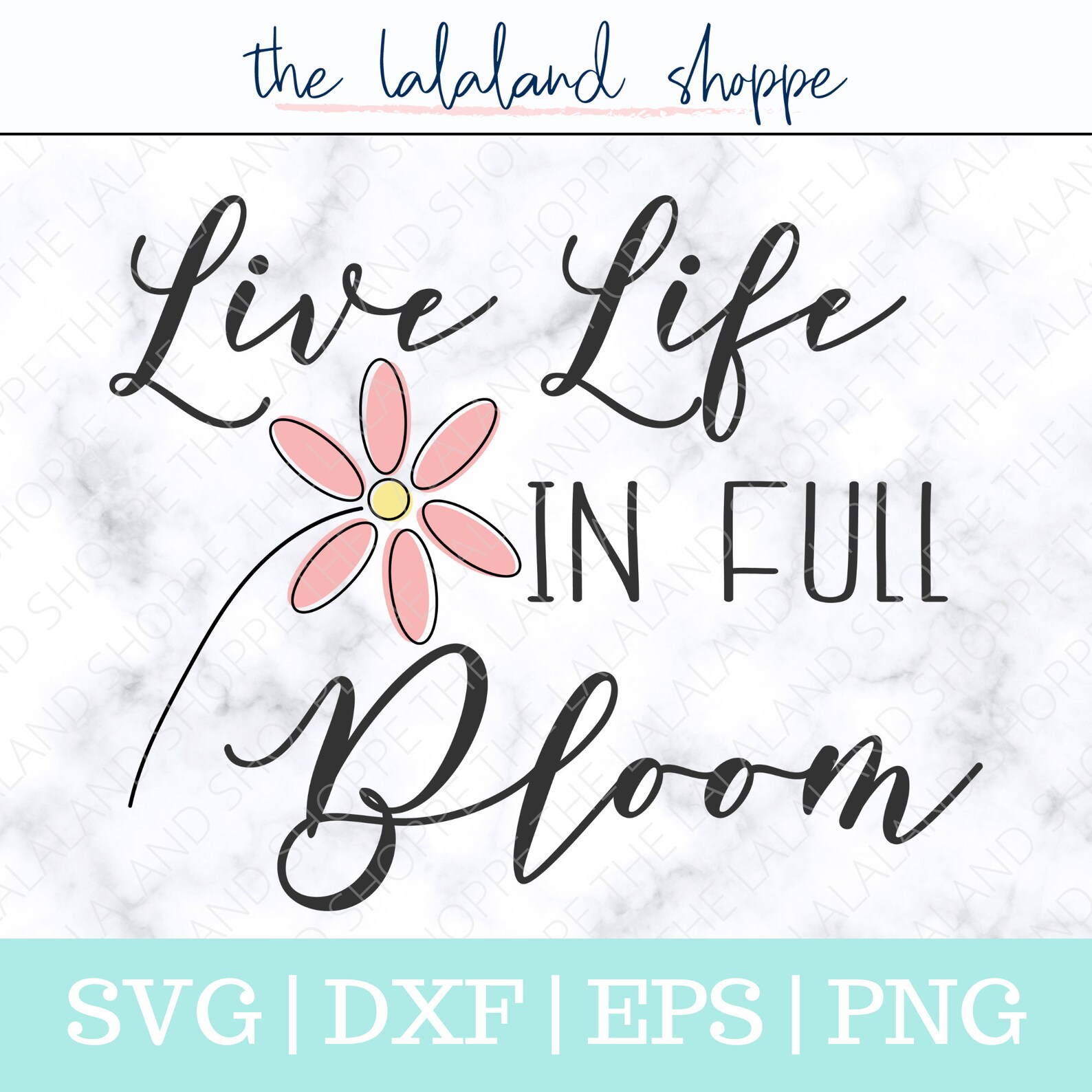 Live Life in Full Bloom SVG - Spring Saying Svg - Spring Time Design ...