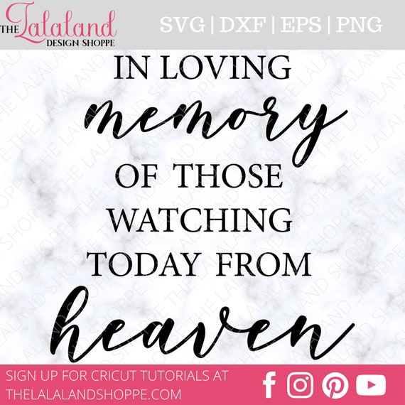 Download In Loving Memory Svg Wedding Sign Svg In Memory Svg Wedding Etsy