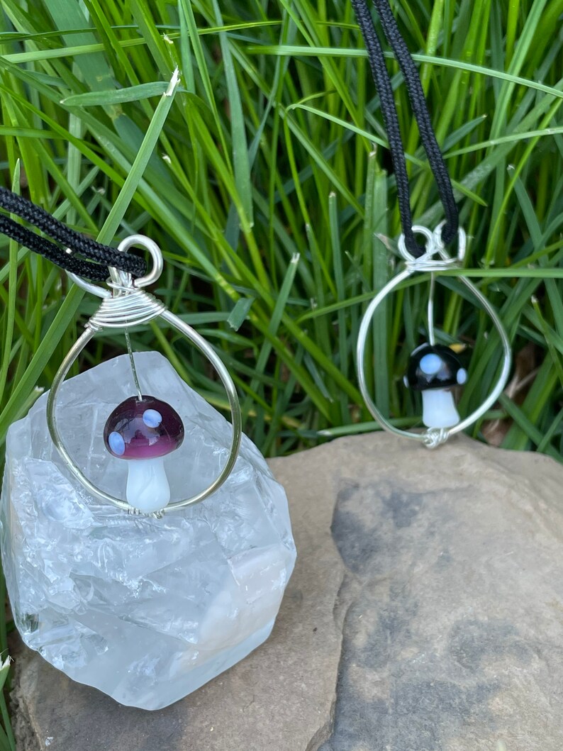 Glass Mushroom Necklace