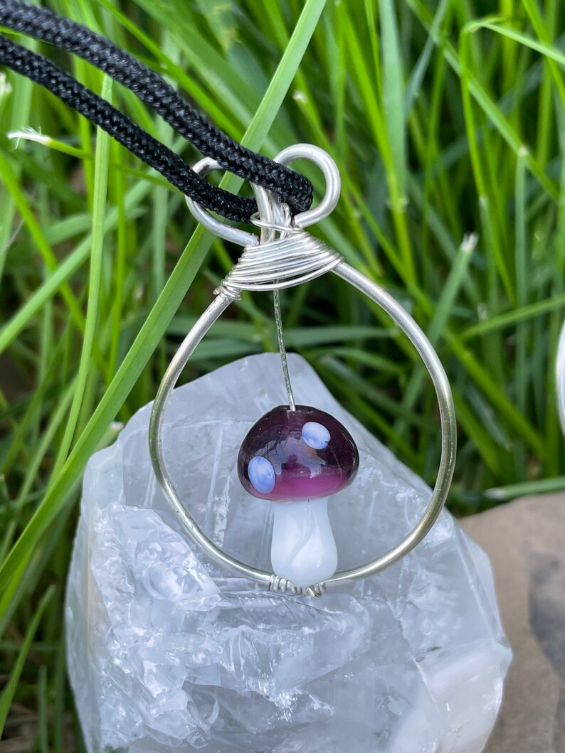 Glass Mushroom Necklace