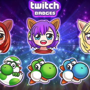 Emote Twitch Discord graziosi badge personalizzati Emote Youtube Facebook Emoji Stream Emote personalizzata Commissione badge secondario Twitch