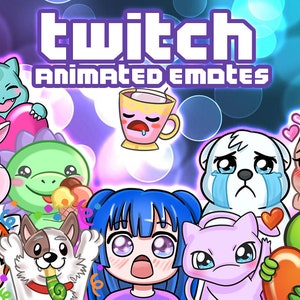 Aangepaste GEANIMEERDE Twitch Emotes Discord aangepaste schattige Emotes Emoji Youtube Facebook Stream Gepersonaliseerde Twitch Sub Badge Commissie Emote