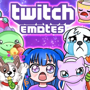 Twitch Emotes Discord schattige aangepaste Emotes Youtube Facebook Emoji Stream Gepersonaliseerde Twitch Sub Badge Commissie Emote