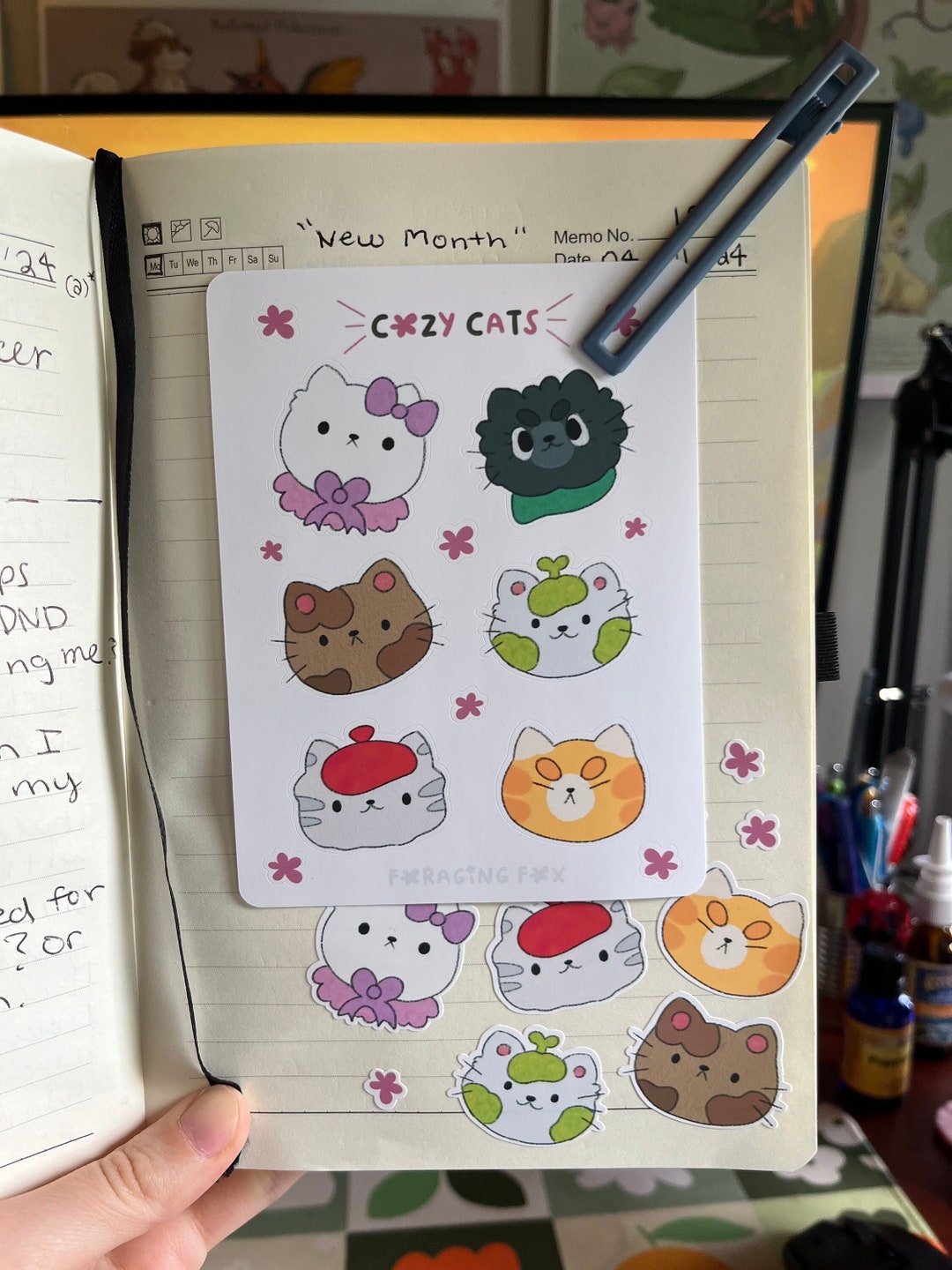 Cute Cats Sticker Sheet | Planner, Journal, Scrapbook - Etsy