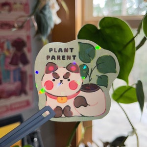 Holographic Chunky Cat Sticker