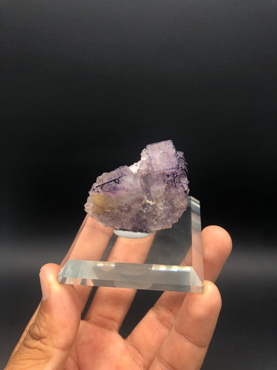 Purple cubic fluorite (Inner Mongolia), natural fluorite, raw fluorite, fluorite cluster, purple fluorite
