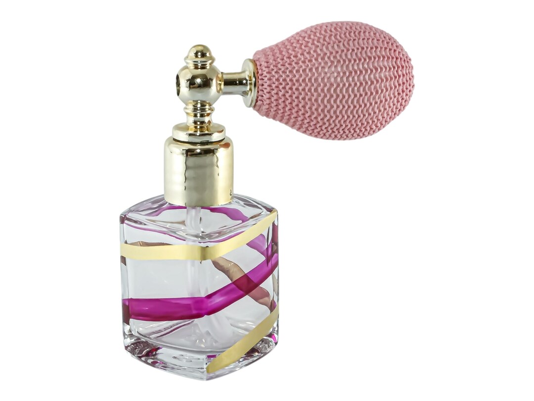 ムラーノガラス　小瓶　香水瓶　ピンク ムラーノガラス香水瓶 ピンクとゴールド 8 cm - Etsy 日本