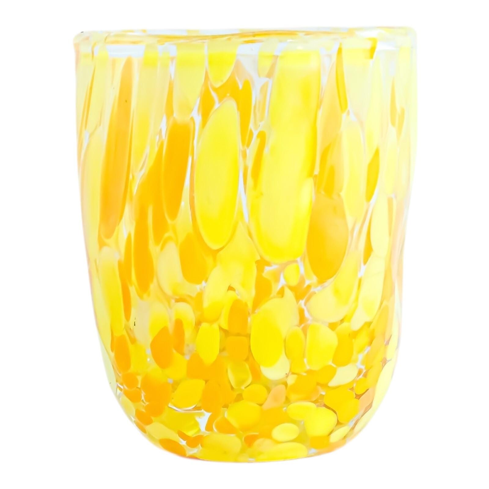ムラーノガラスショット4個セット オレンジ グリーン イエロー ブルー