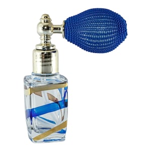 Muranoglas Parfüm Flasche Blau Gold 8 cm