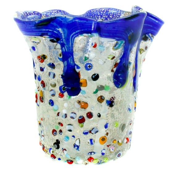 MURANO 大型 ムラノ ミルフィオリ 花瓶 オブジェ MURANO 大型 ムラノ ミルフィオリ 花瓶 オブジェ MURANO ムラノ 金彩