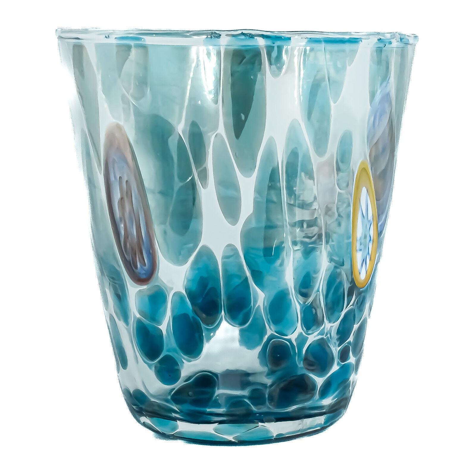 ムラーノガラスタンブラーセット：ミルフィオリイタリア製ドリンク