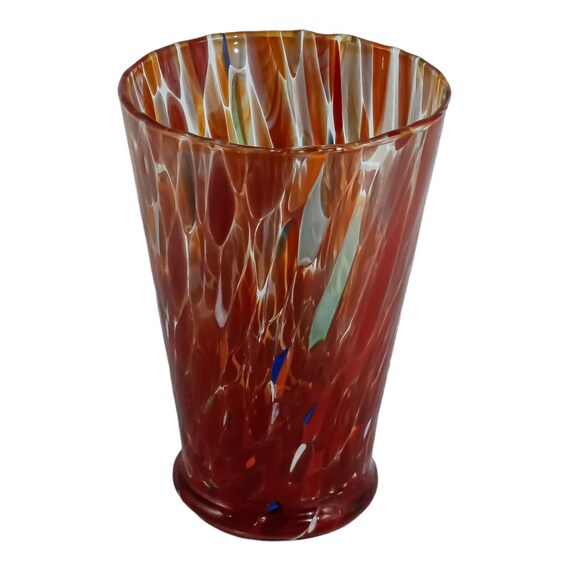 レッド ムラーノガラス タンブラー ミルフィオリ 11 cm - Etsy 日本