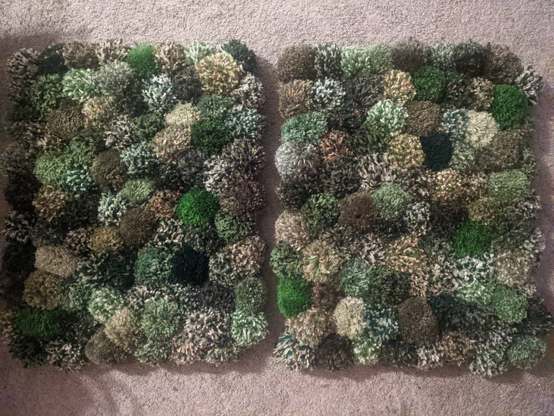 Moss Style Pom Pom Rug (read Description) - Etsy