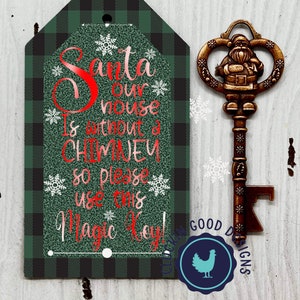 Chiave di Babbo Natale, plaid verde, glitter, Babbo Natale, Natale, png, ornamento
