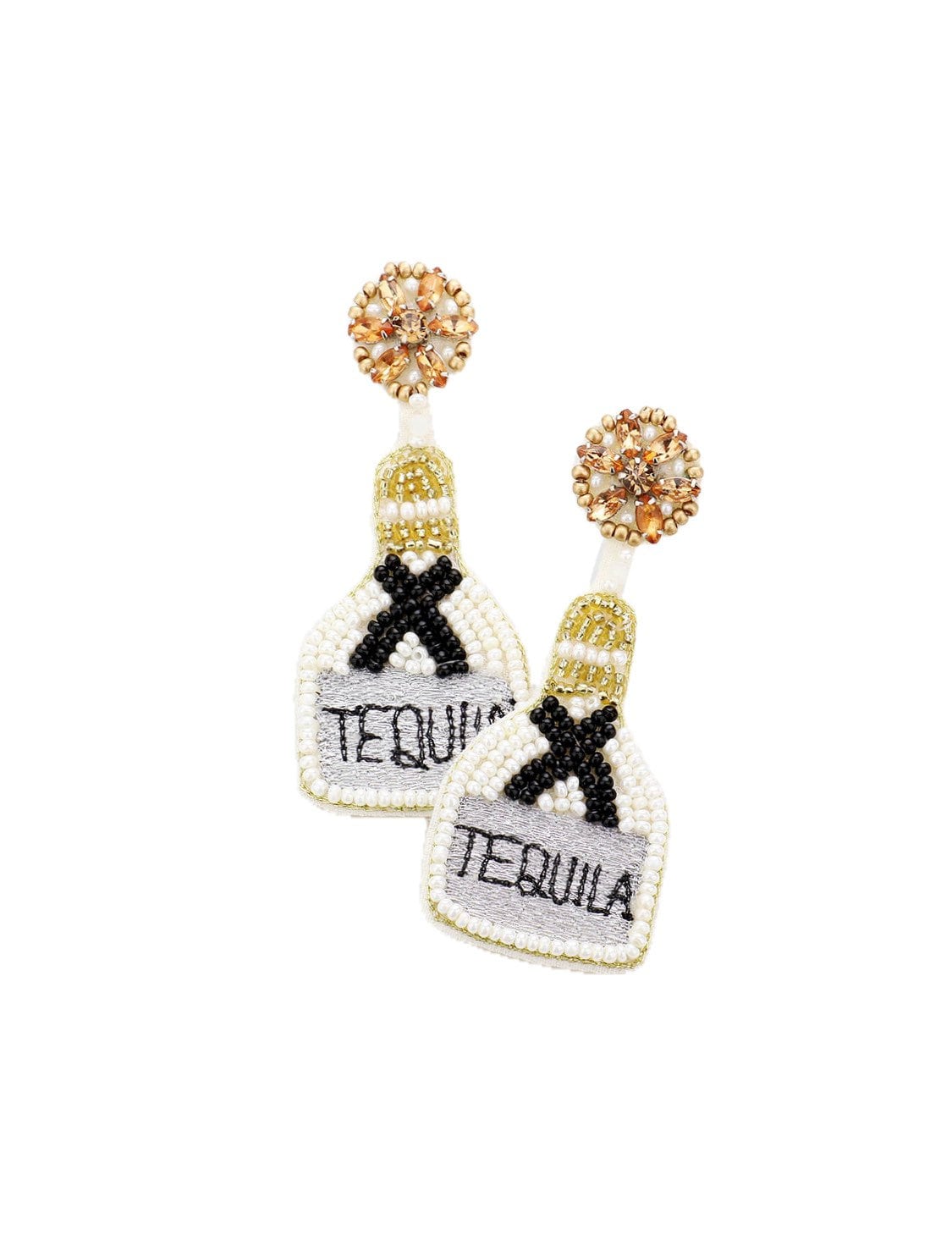 Beaded Tequila Bottle Earrings Tequila Earrings Tequila Bottle | Etsy