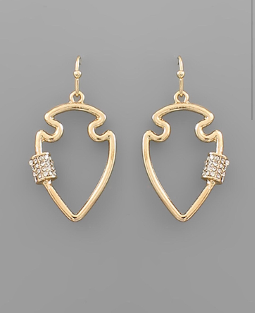 Arrowhead Carabiner Earrings Etsy