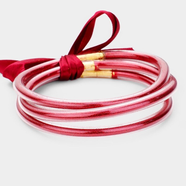 Glitter Jelly Tube Bangle Bracelet Etsy