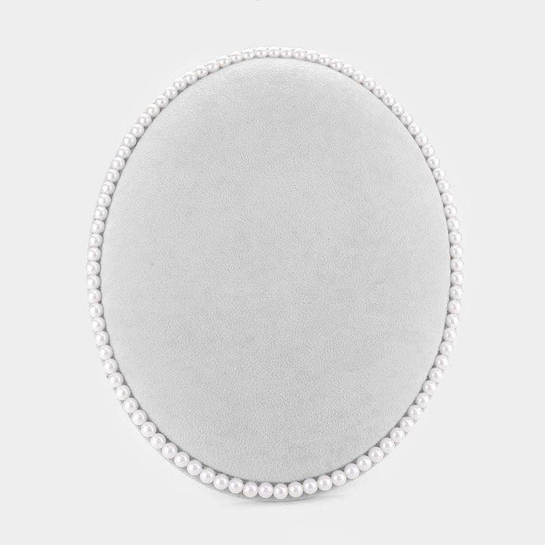 Pearl Trim Oval Earring Jewelry Display Stand