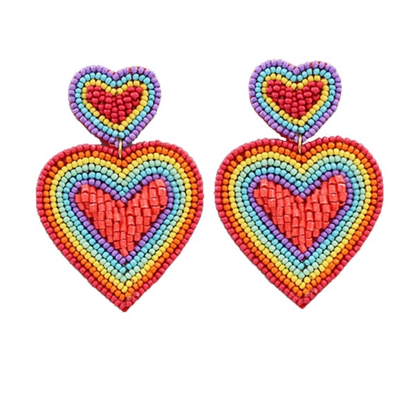 Heart Earrings - Etsy