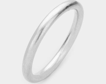 Metallic matt silver bangle