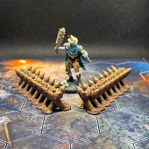 Frosthaven Barricades - 28mm Painted Game Terrain for D&D/Pathfinder/Tabletop Games - DnD miniatures, DnD Gifts, DnD accessories