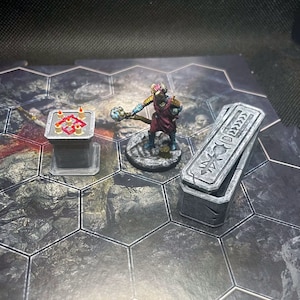 Frosthaven Painted Sarcophagus and Altars (28mm) - 3D Terrain Upgrades for Frosthaven/Gloomhaven/D&D