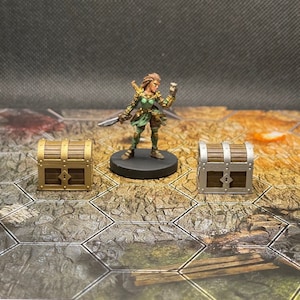Painted Treasure Chests - 28mm Painted Game Terrain for Frosthaven, Gloomhaven, DnD – Gloomhaven miniatures, Gloomhaven Gift