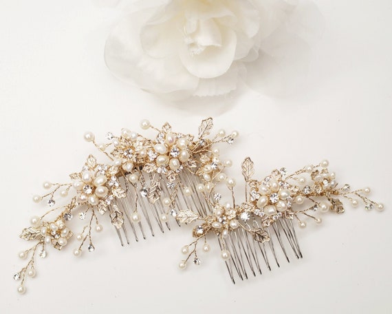 Rhinestone hair combs wedding discount