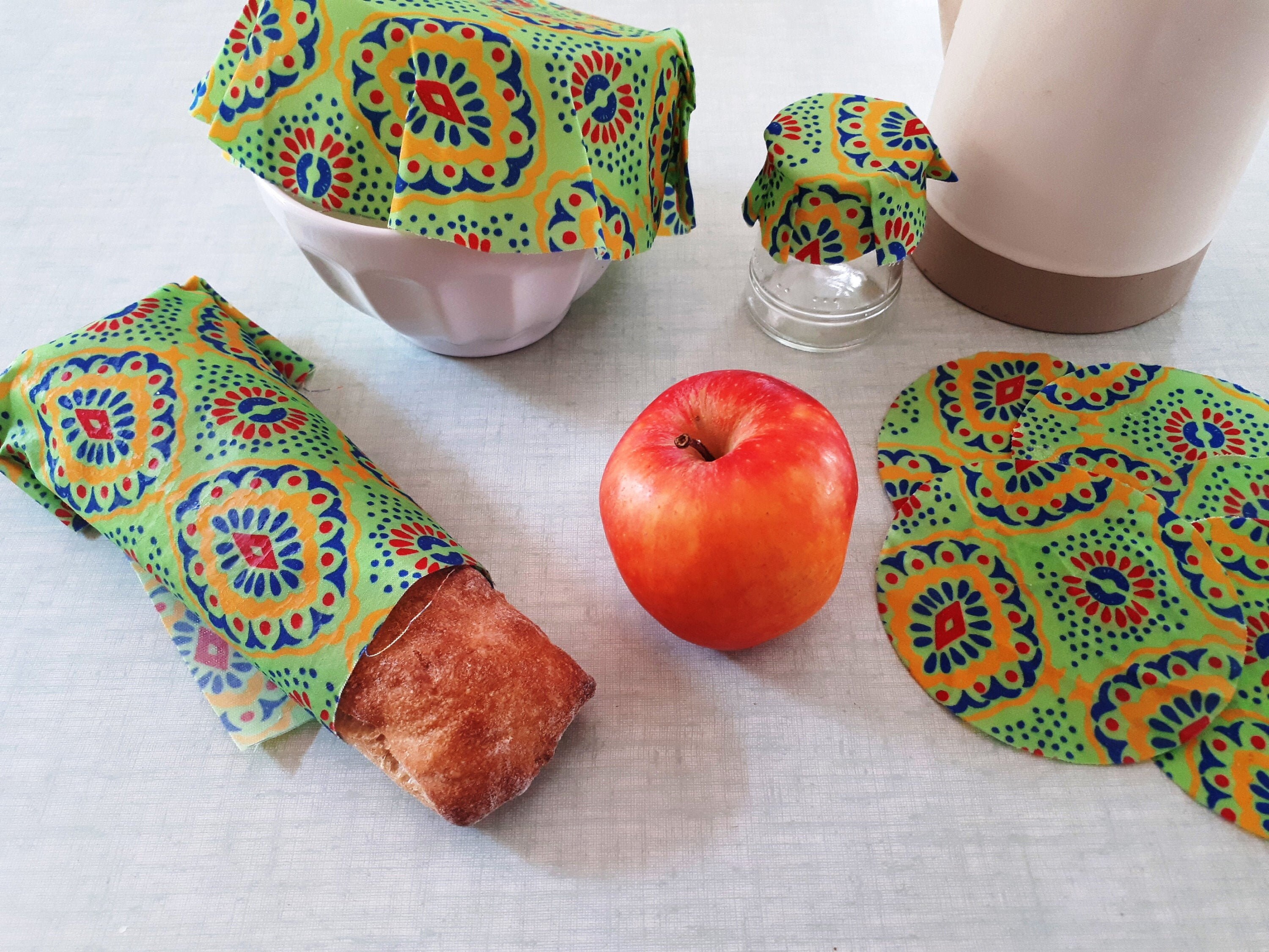 Bee Wrap Emballage Alimentaire à Base de Cire d'abeille