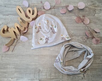 Gorro y bufanda de tubo para bebé, gorro infantil para niña