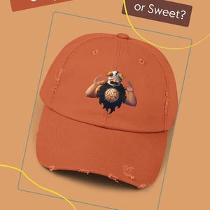 Senshi, Dungeon Meshi, Concha, Unisex Distressed Cap, Casual Hat, Summer Accessory, Gift for Friends, Stylish Sun Protection