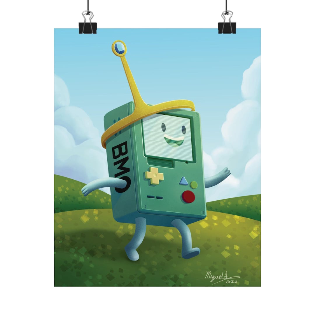 BMO Adventure Time Poster: Fun Cartoon Gamer Wall Art - Etsy