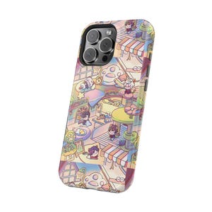 Love and Deepspace Kitty Café iPhone Cover, Aesthetic Anime Gift Idea for LaDS fans, cozy café aesthetic phone case, kawaii girl phone case