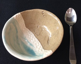 Beach ware ceramic small bowl  5".5 diameter