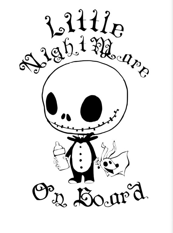 Download Bumper Stickers Nightmare Before Christmas Nightmare On Board Decal Jack Baby On Board Paper Party Supplies