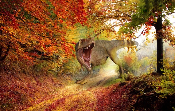 Dinosaurier Digitaler Hintergrund. T-rex Digitale Kulisse für