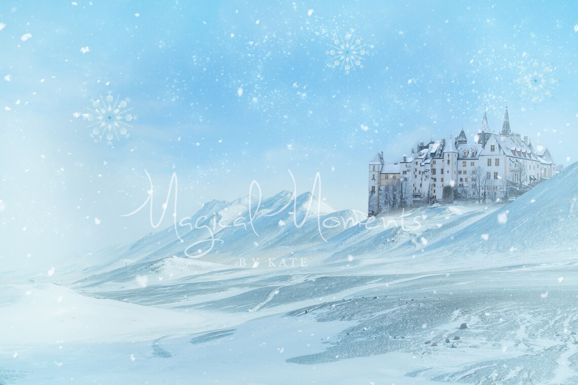 Frozen Arendelle digital background. Castle backdrop with Etsy