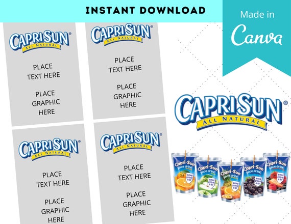 Capri Sun Template | Etsy