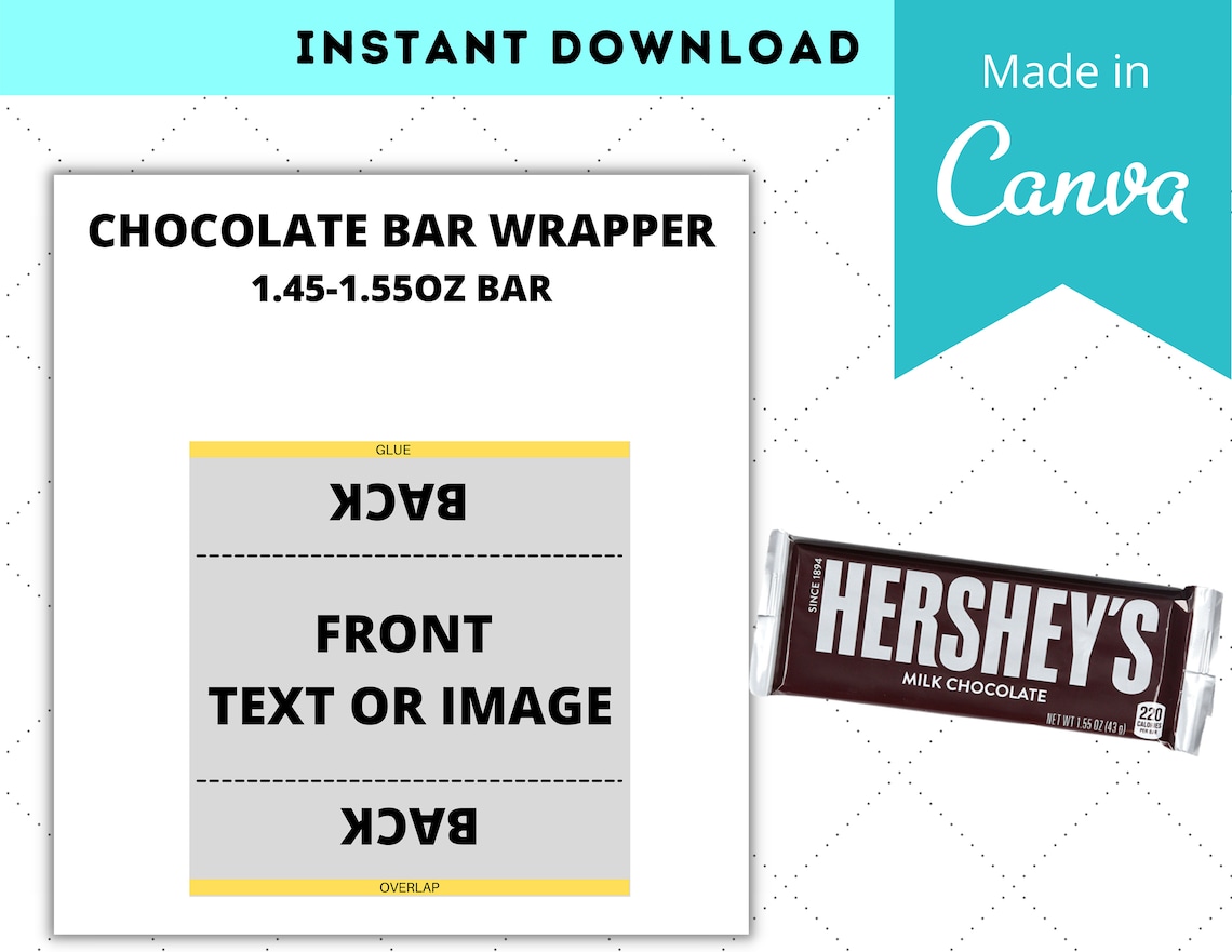 hershey bar template free