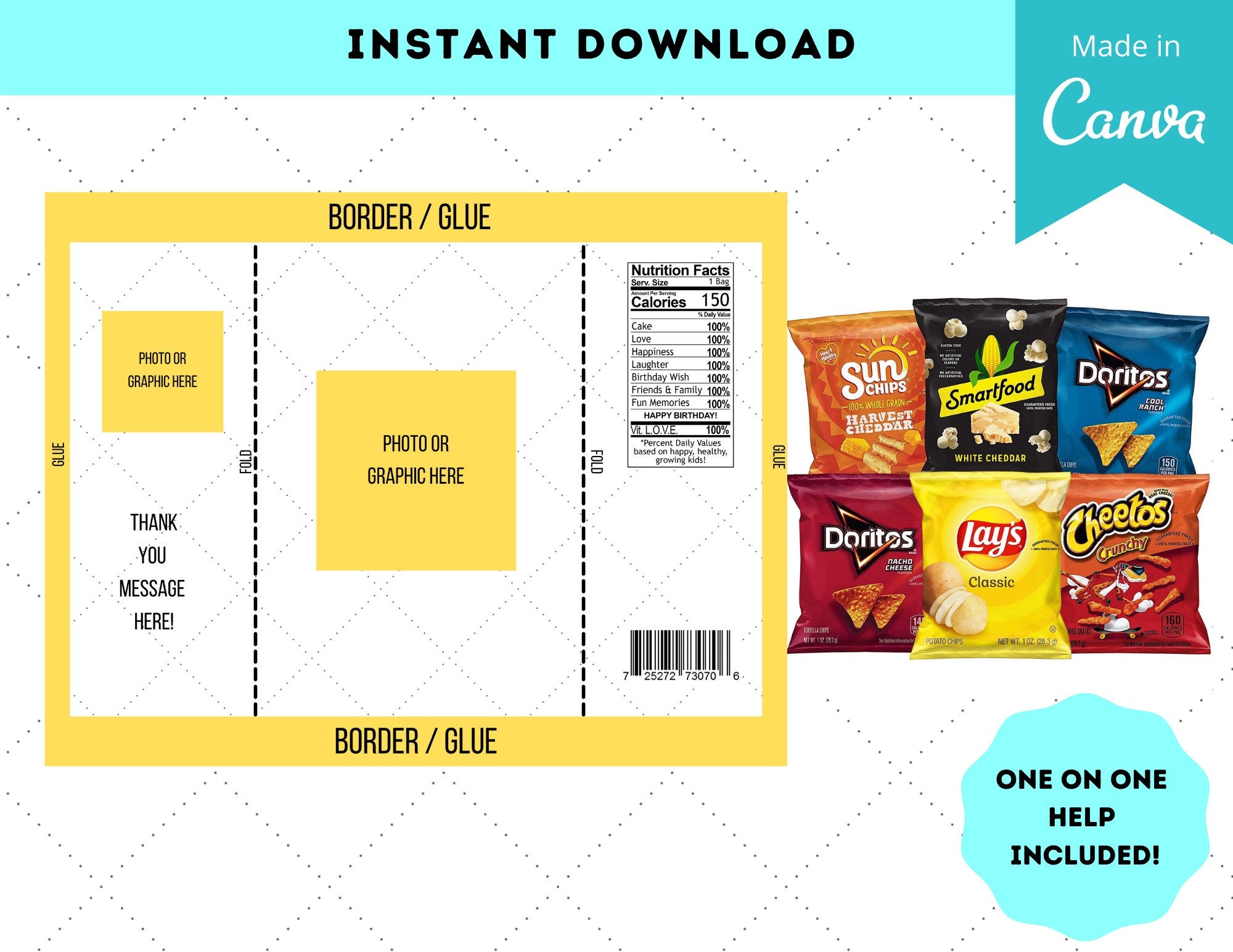 Personalized Chip Bags Template